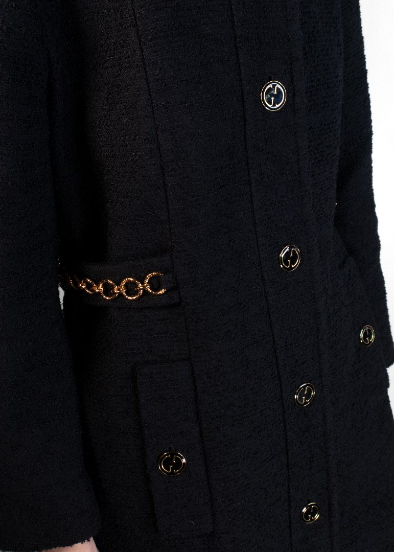 Gucci Black Boucle Coat