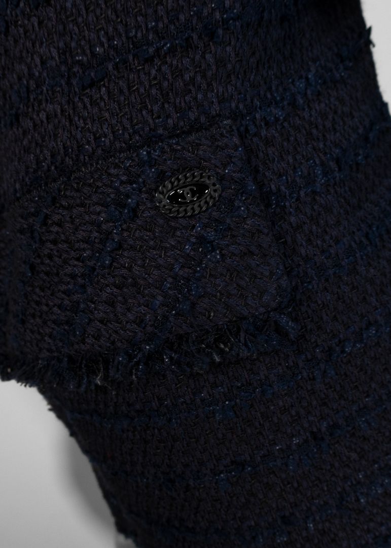 Chanel Navy Tweed Vintage Jacket