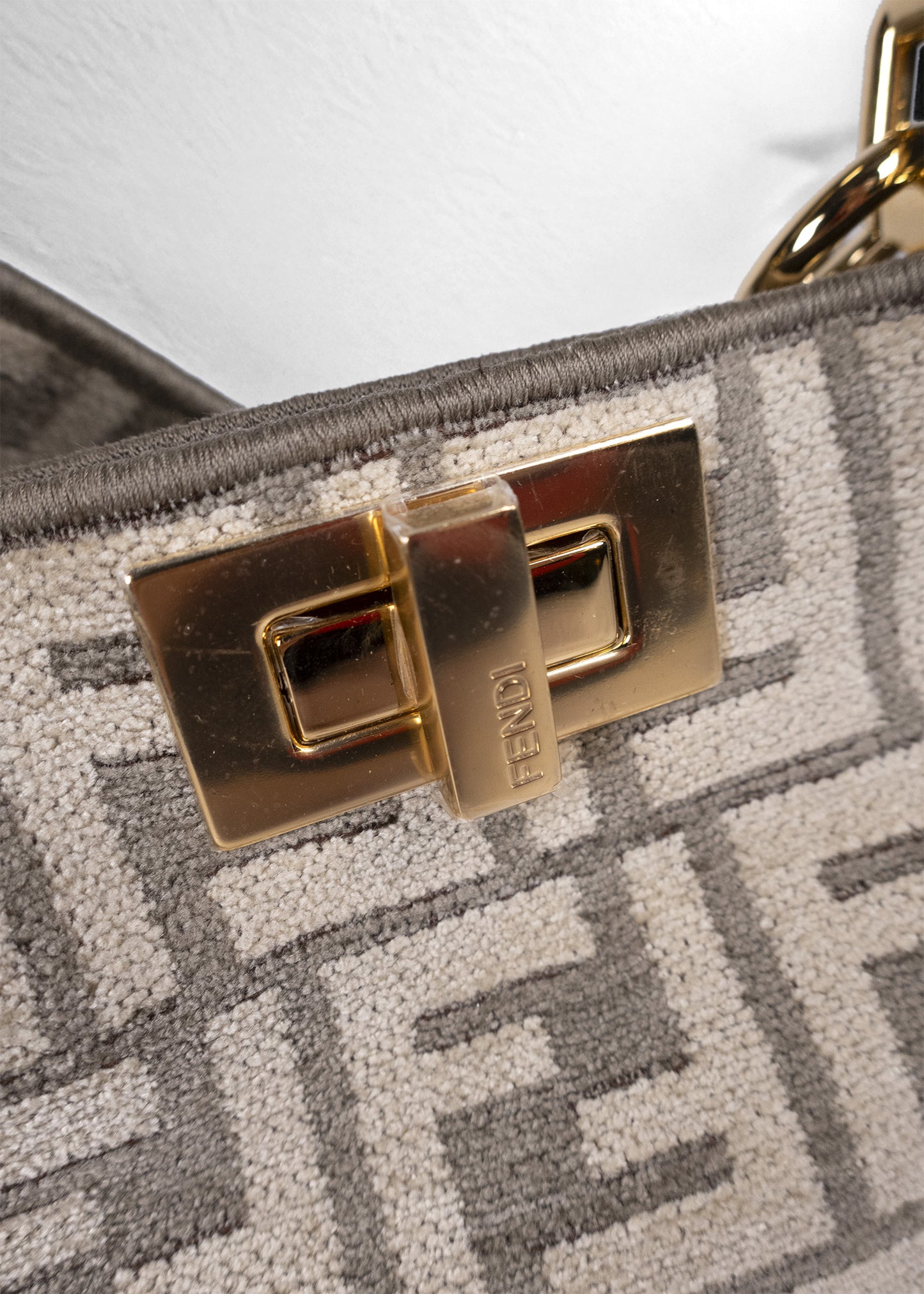 Fendi Peekaboo Small Zucca FF Logo Top Handle Bag 2022