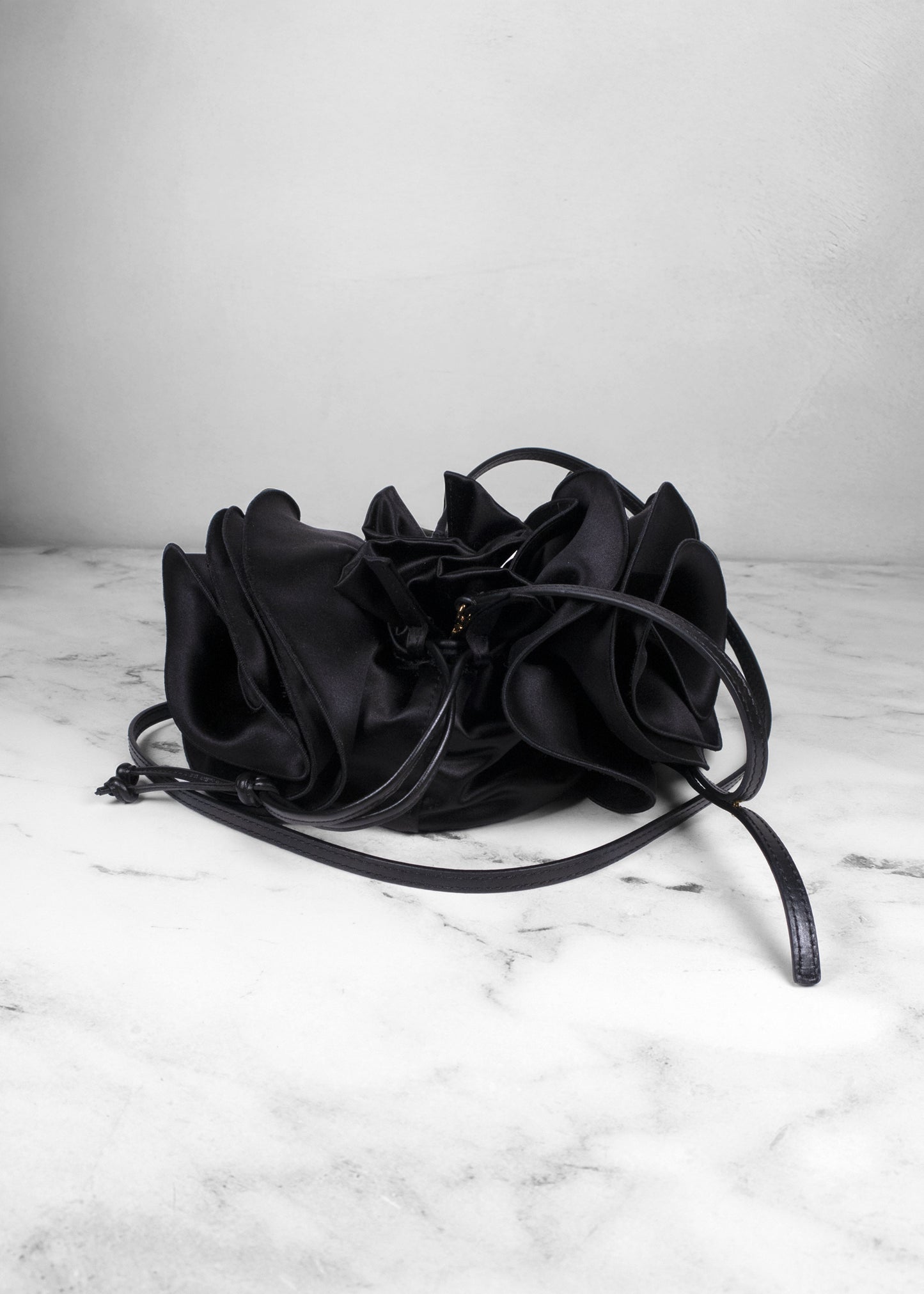 Magda Butrym Ruched Satin Shoulder Bag