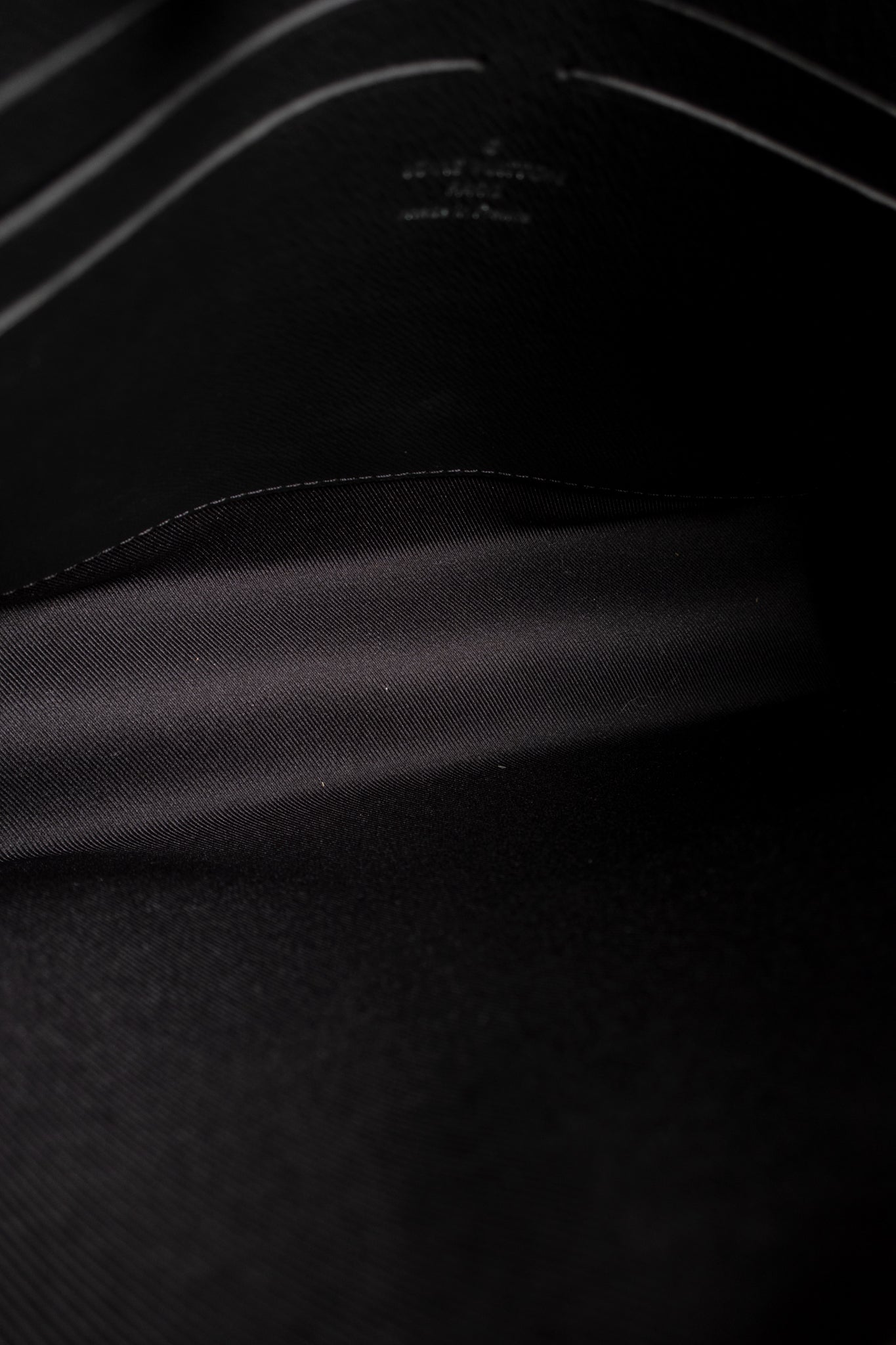 Louis Vuitton Grey And Black Monogram Leather Pouch