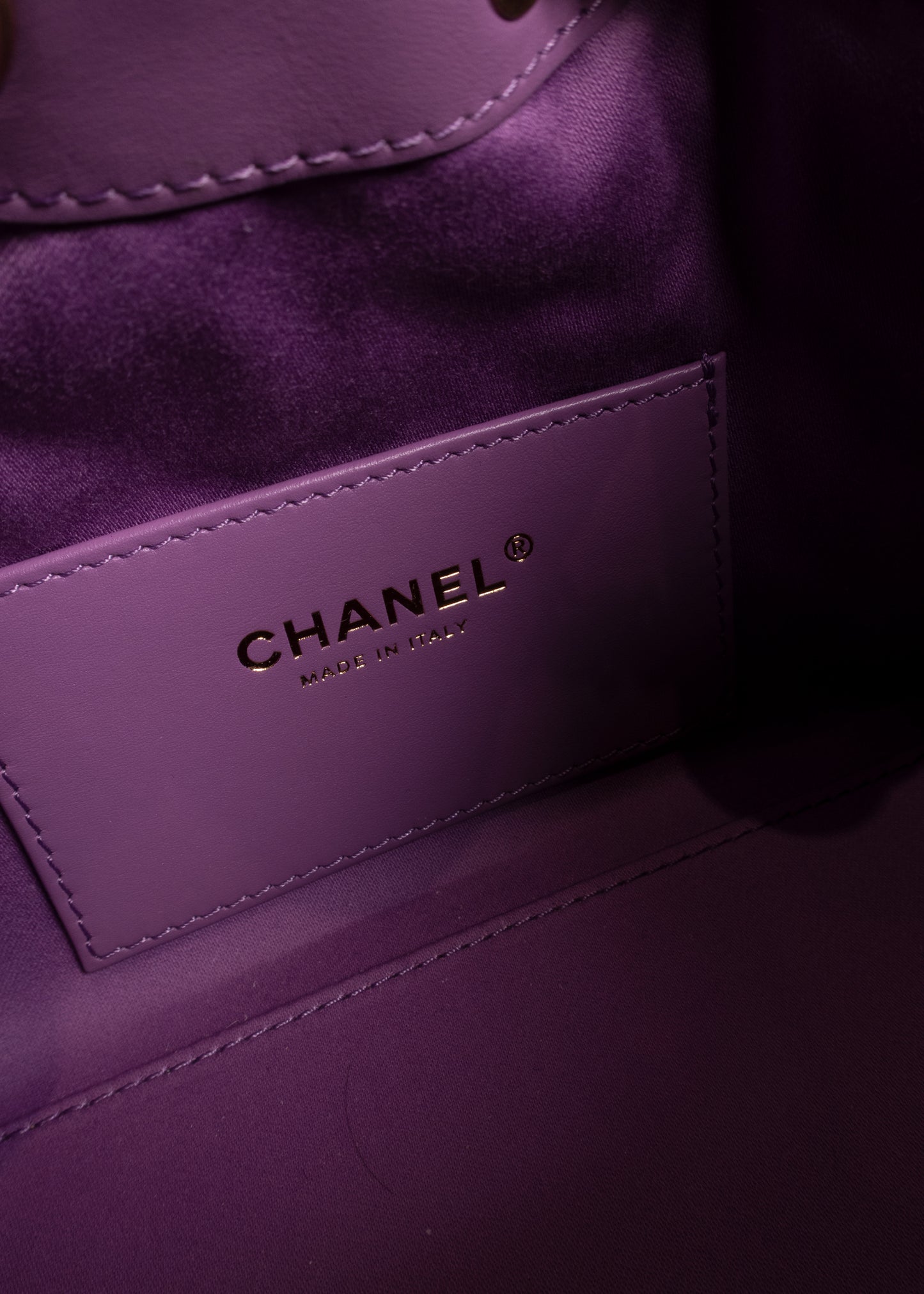 Chanel 25 Mini Purple Suede Hobo Bag