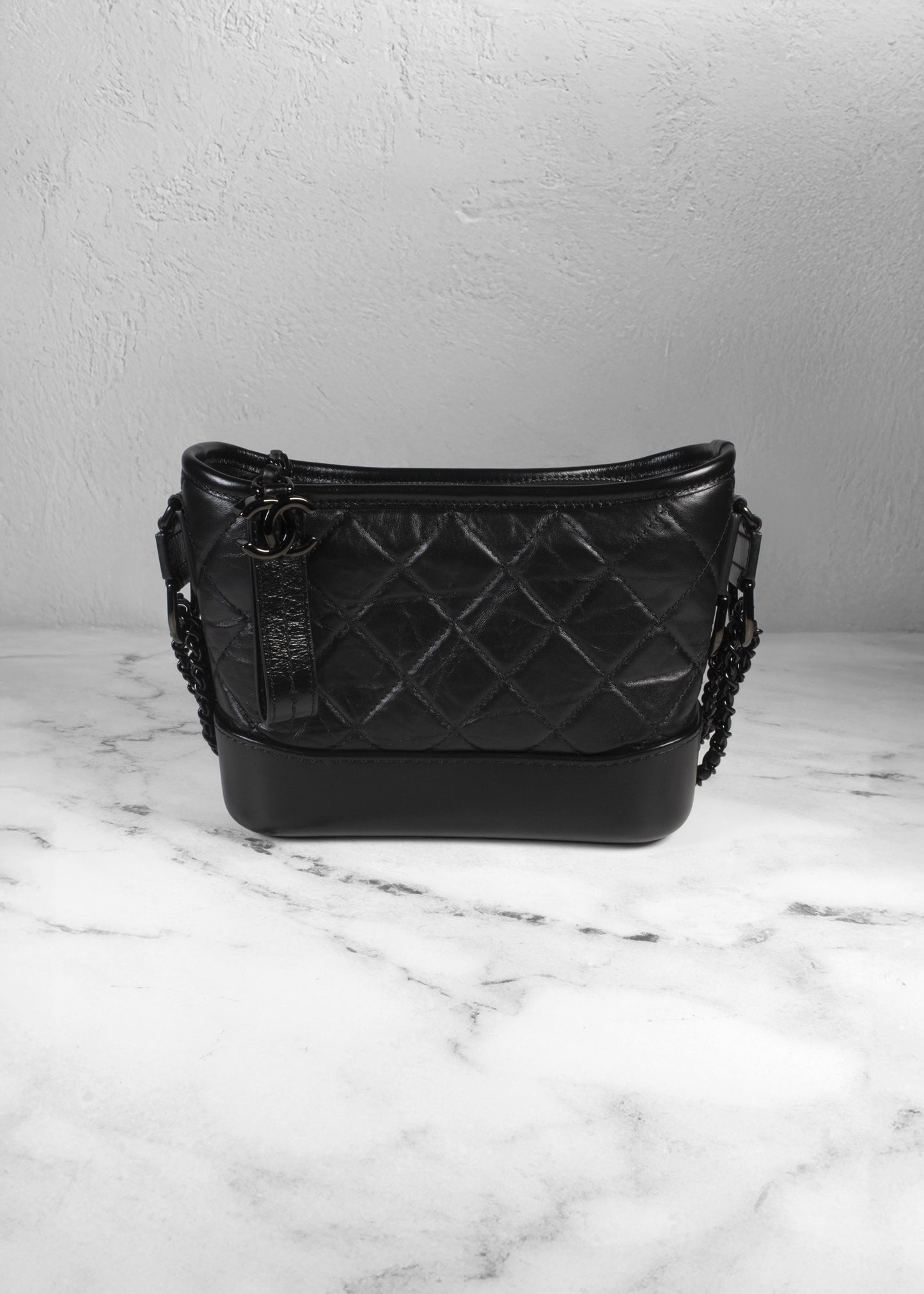 Chanel Aged Calfskin Quilted Small Gabrielle Hobo