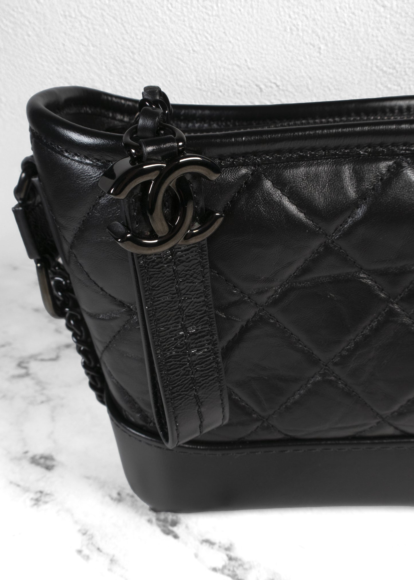 Chanel Aged Calfskin Quilted Small Gabrielle Hobo