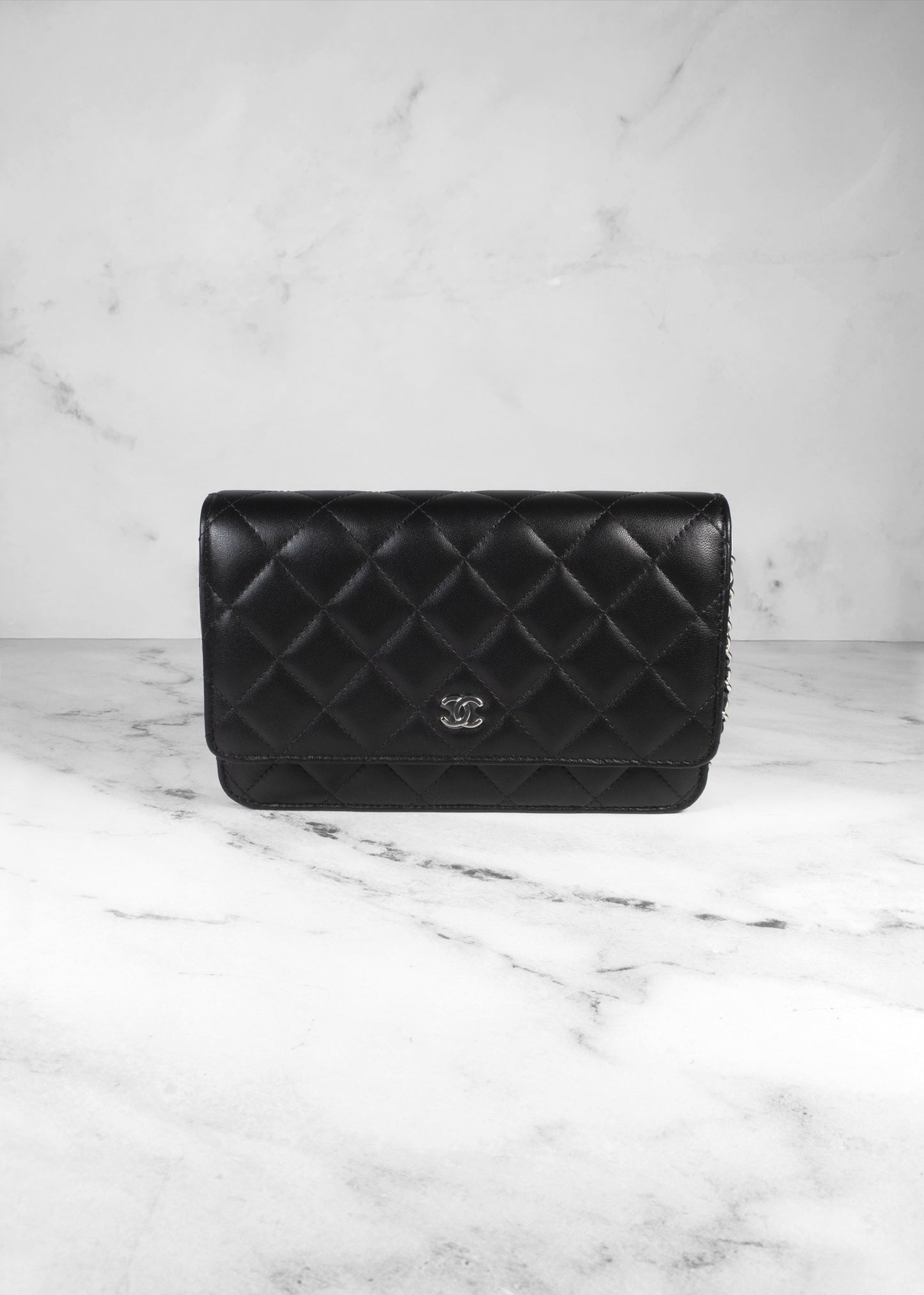 Chanel Lambskin Classic Quilted Wallet On Chain