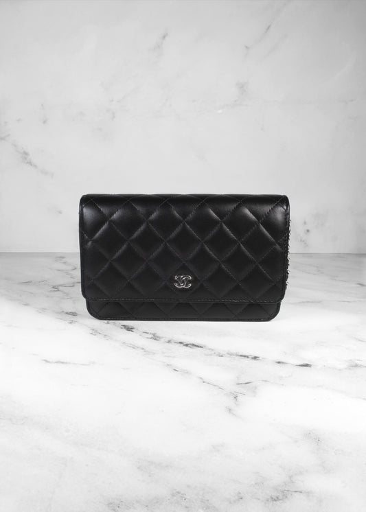 Chanel Lambskin Classic Quilted Wallet On Chain