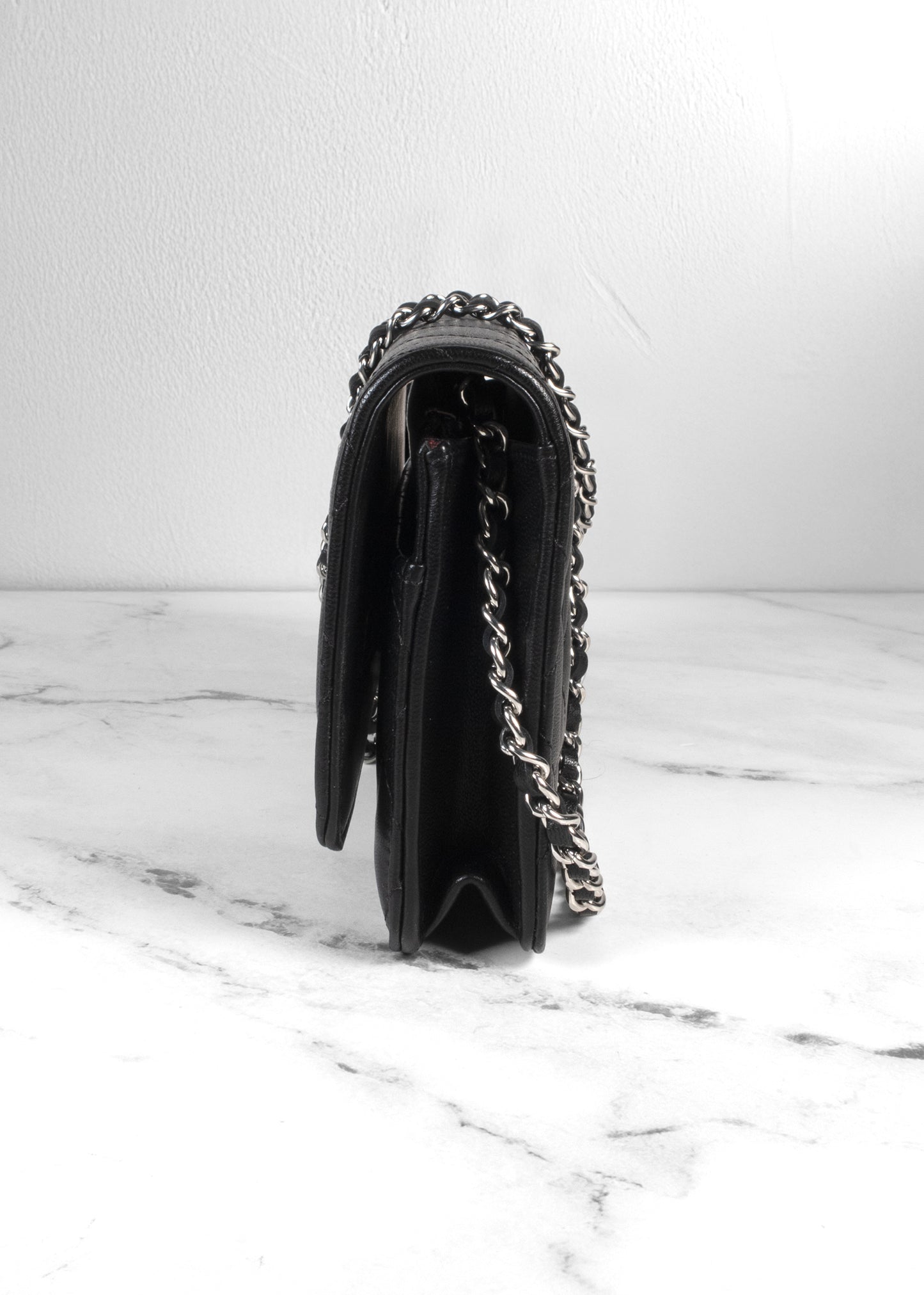 Chanel Lambskin Classic Quilted Wallet On Chain