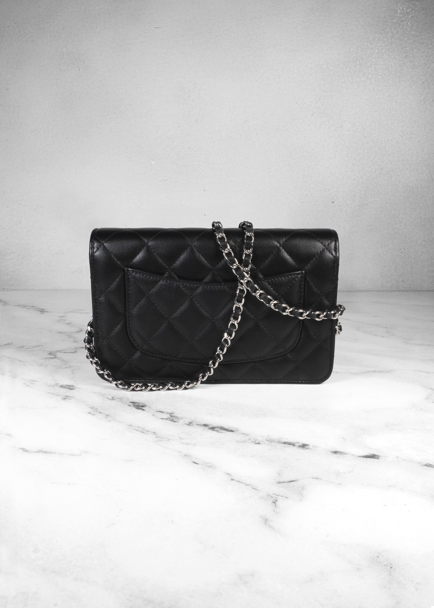 Chanel Lambskin Classic Quilted Wallet On Chain