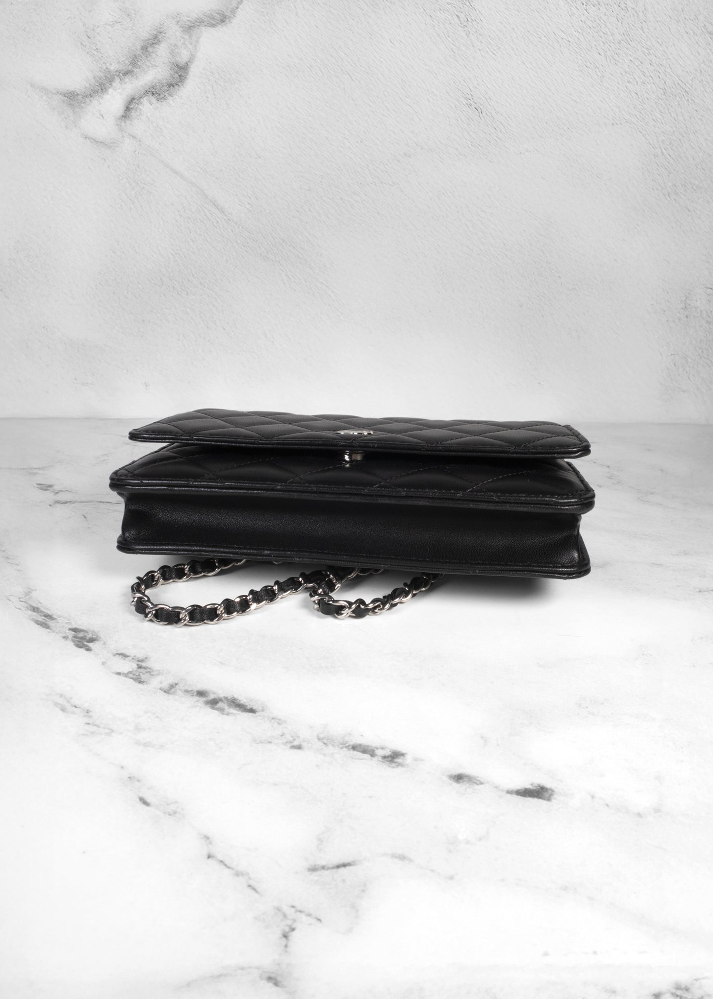 Chanel Lambskin Classic Quilted Wallet On Chain