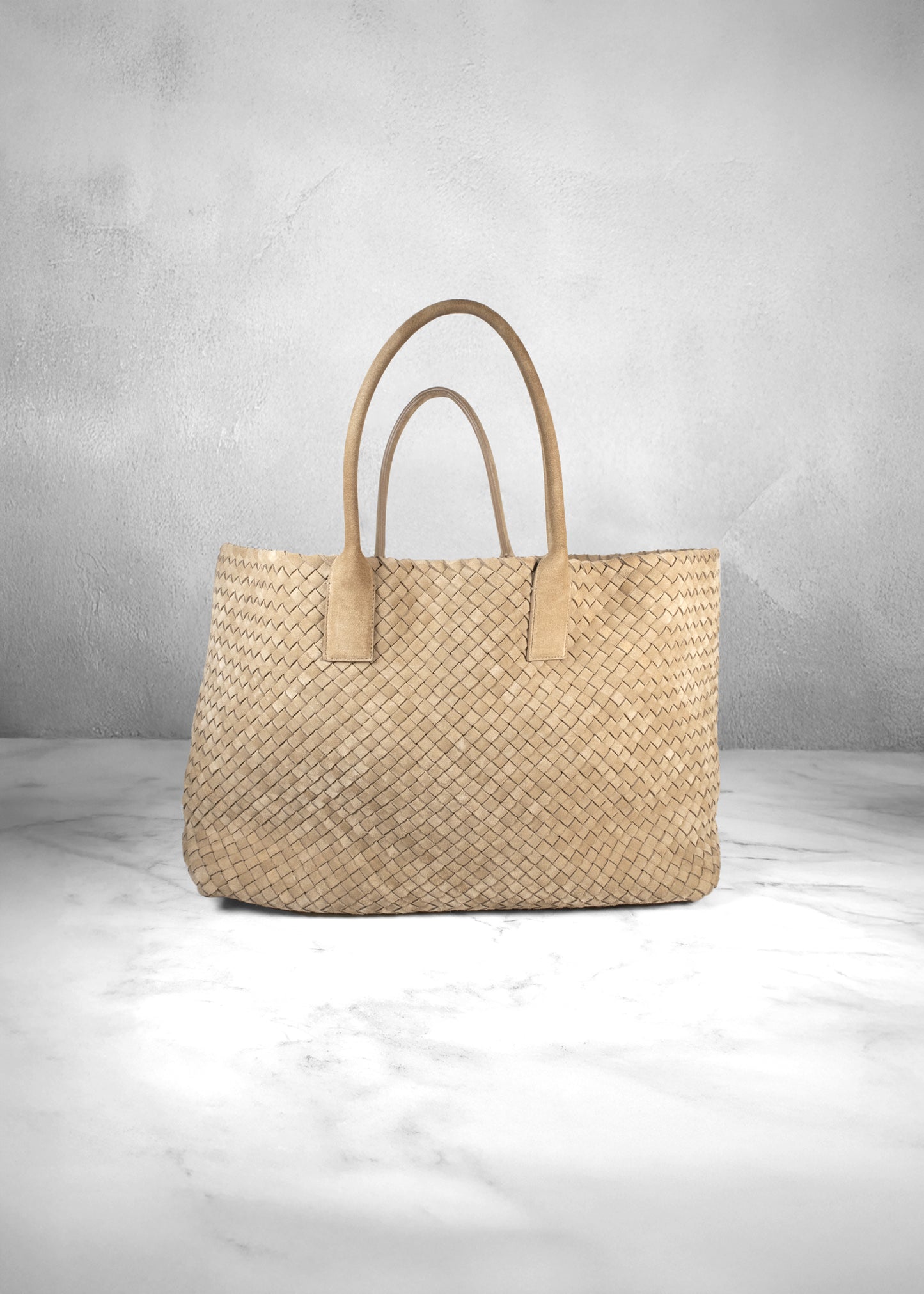 Bottega Veneta Cabat Intrecciato Suede Tote