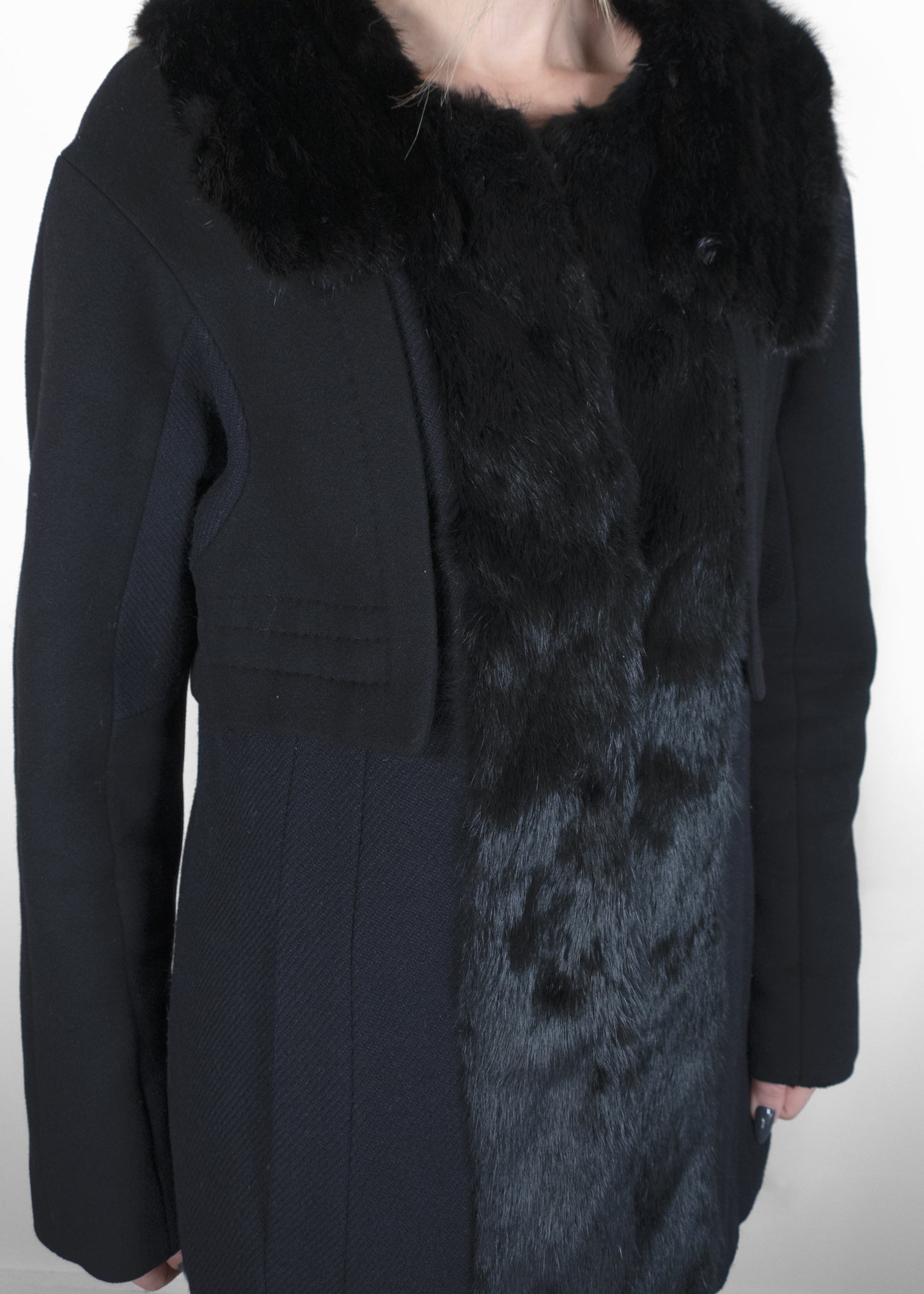 Louis Vuitton Mink Trim Coat