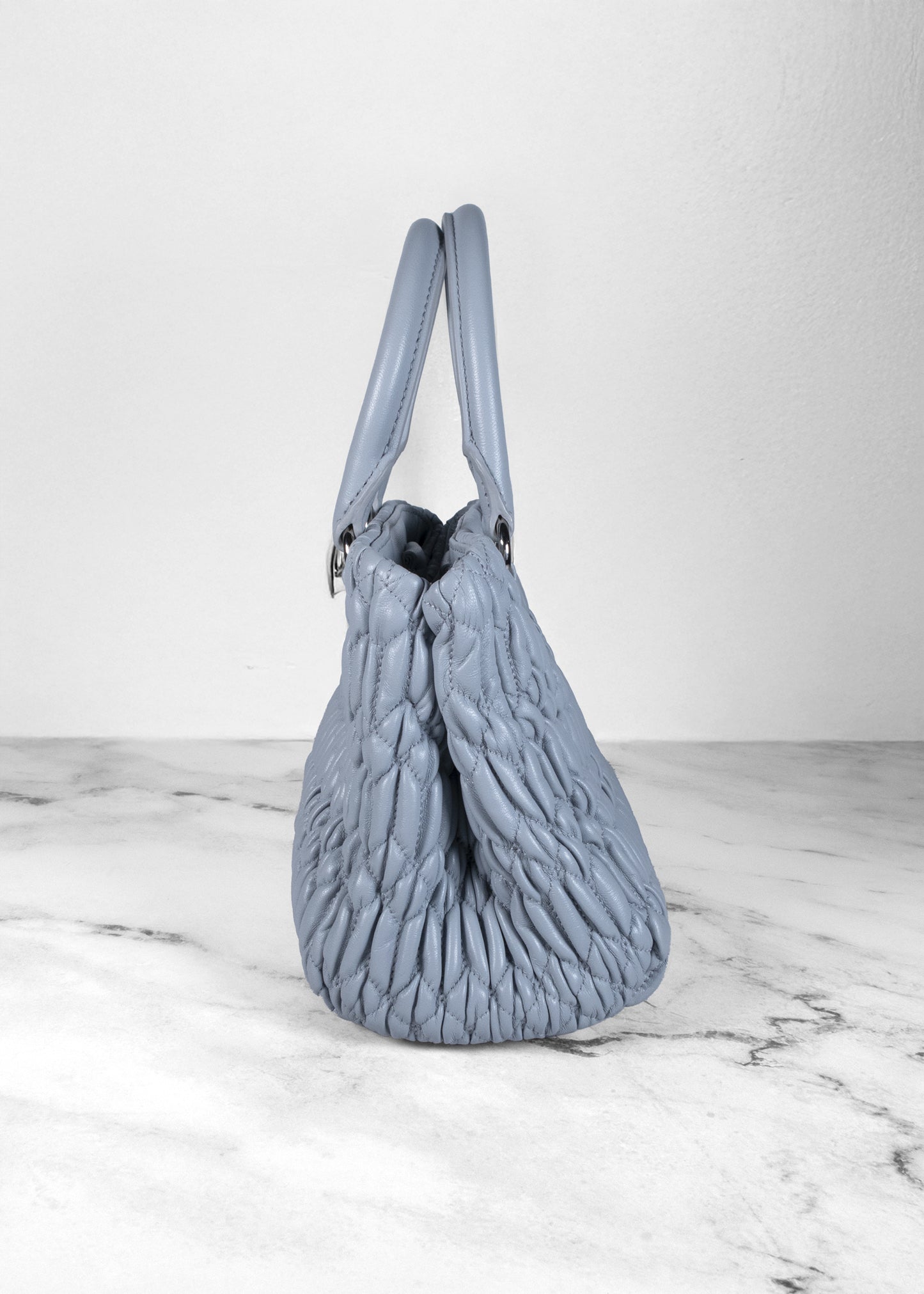 Miu Miu Crystal-Embellished Logo-Plaque Mini Bag