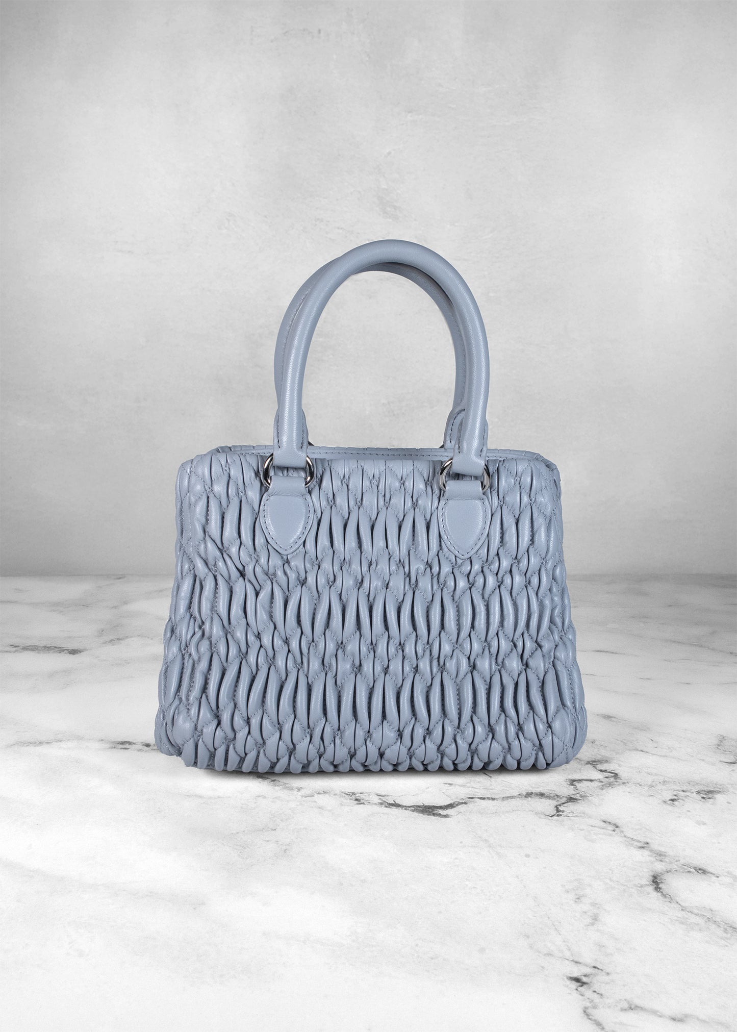 Miu Miu Crystal-Embellished Logo-Plaque Mini Bag