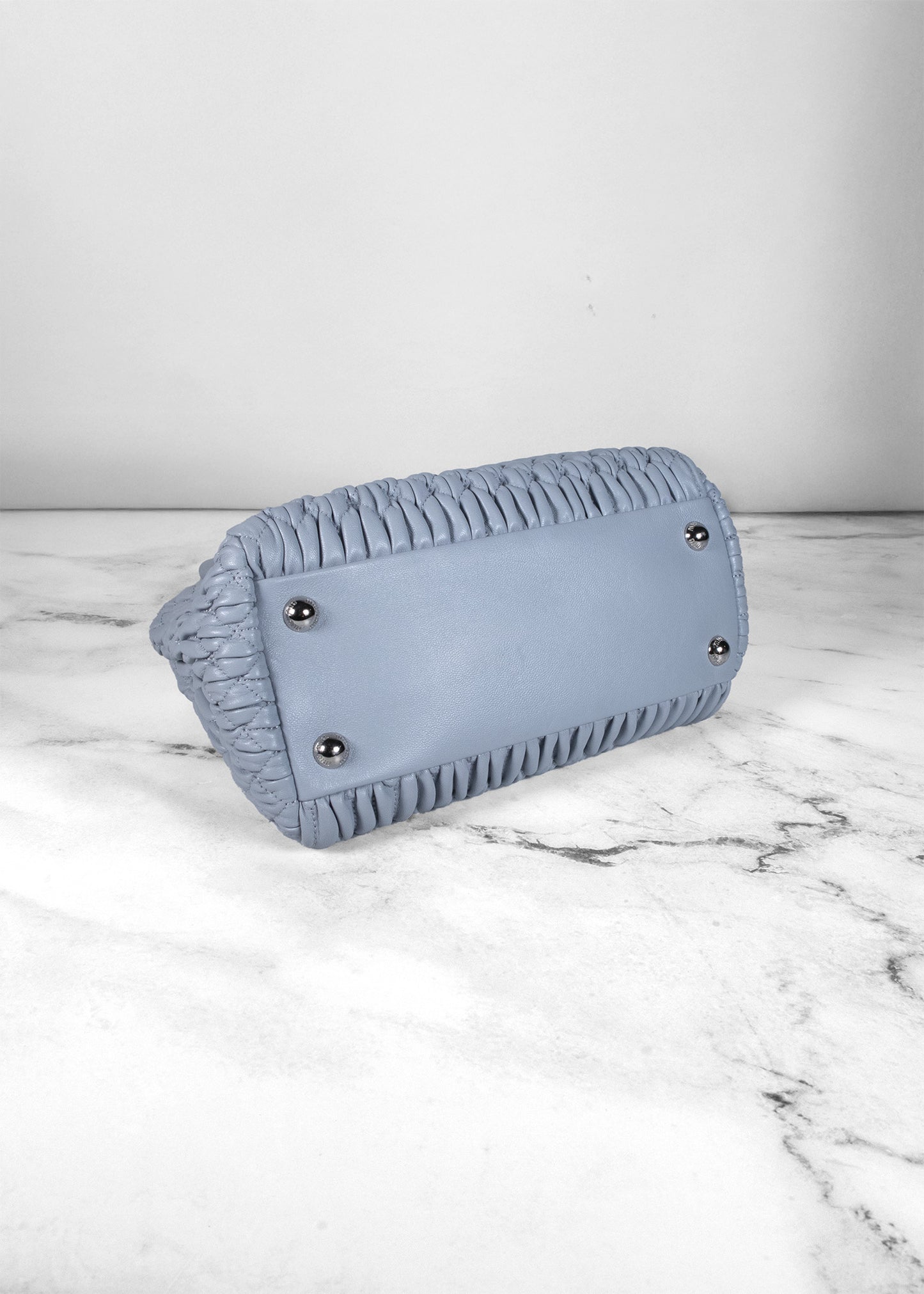 Miu Miu Crystal-Embellished Logo-Plaque Mini Bag