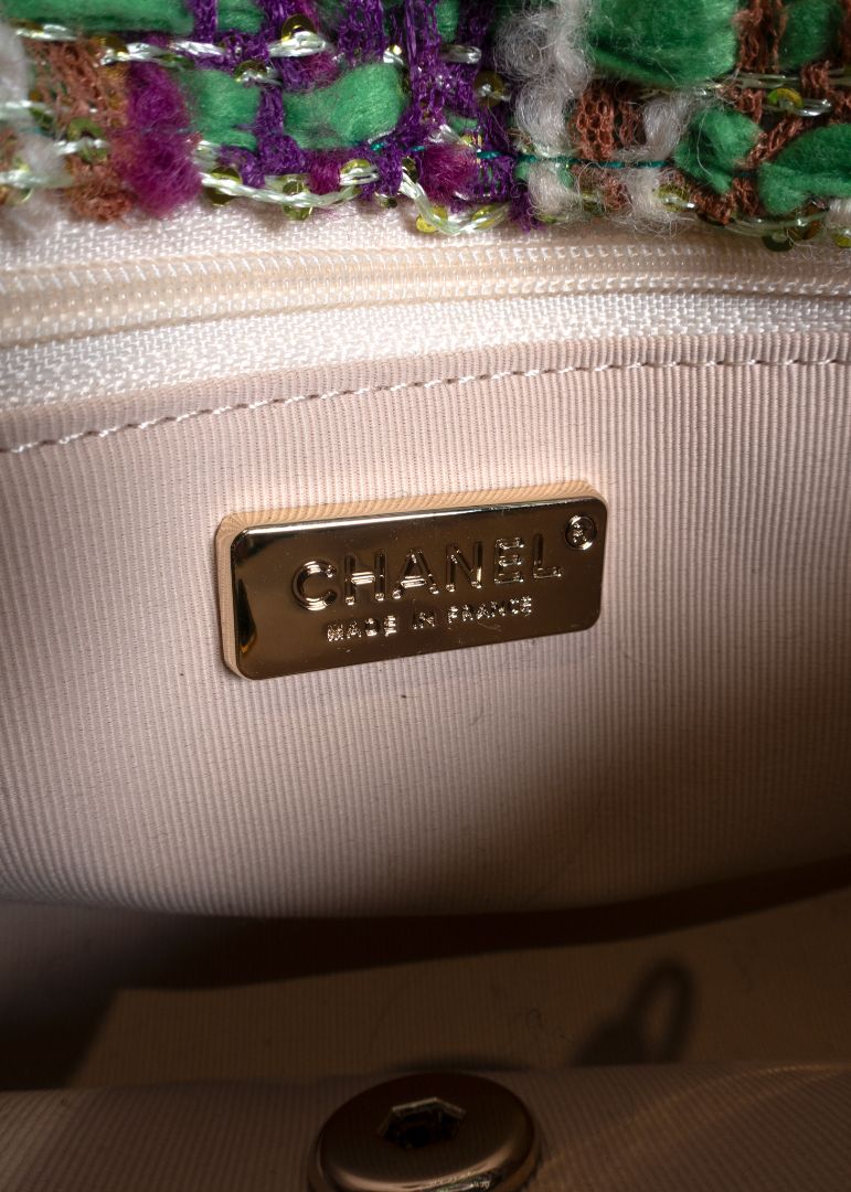 Chanel Coco Neige Tweed and Shearling Large Flap Bag