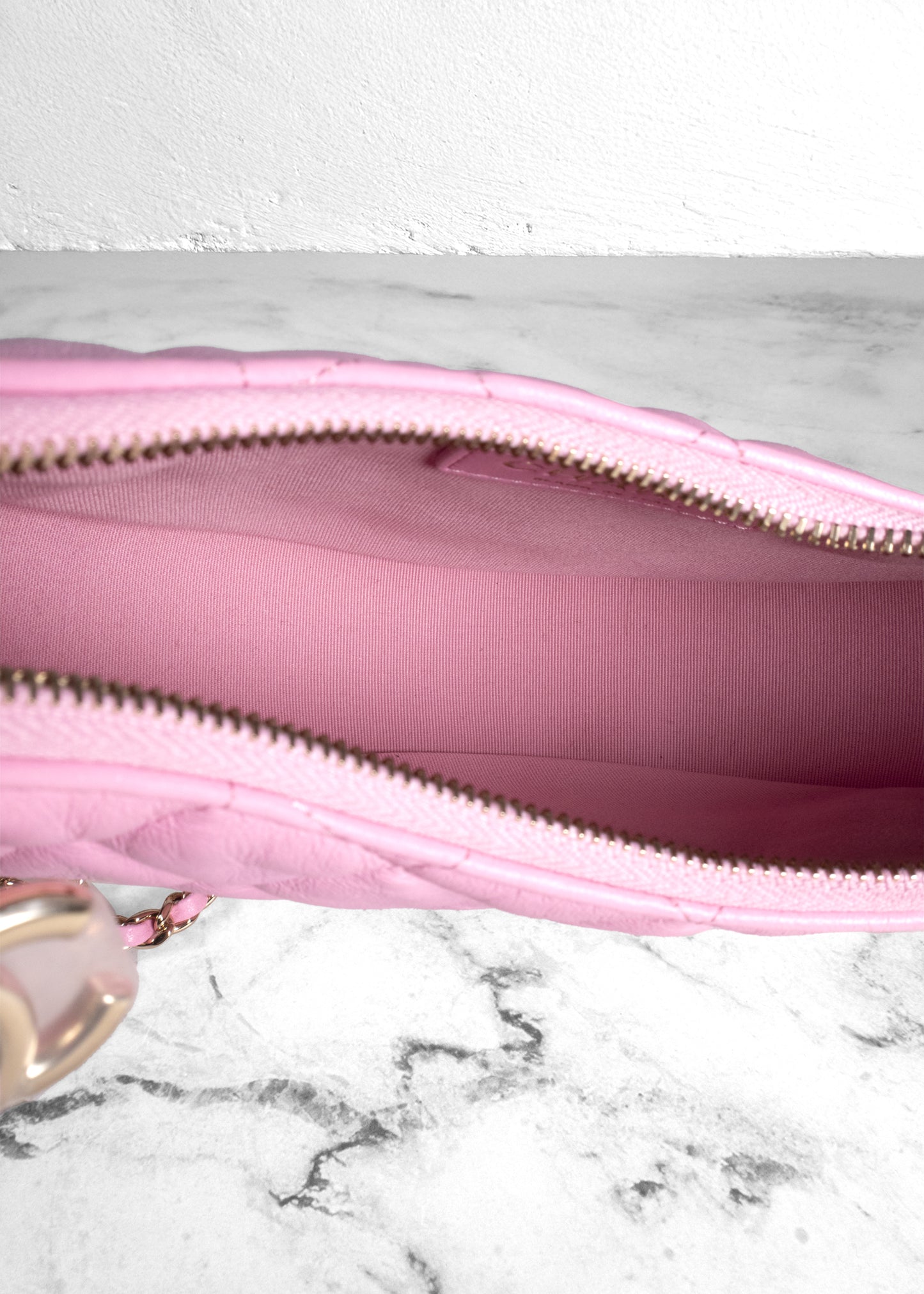 Chanel Lambskin Quilted Small Pink Hobo Bag