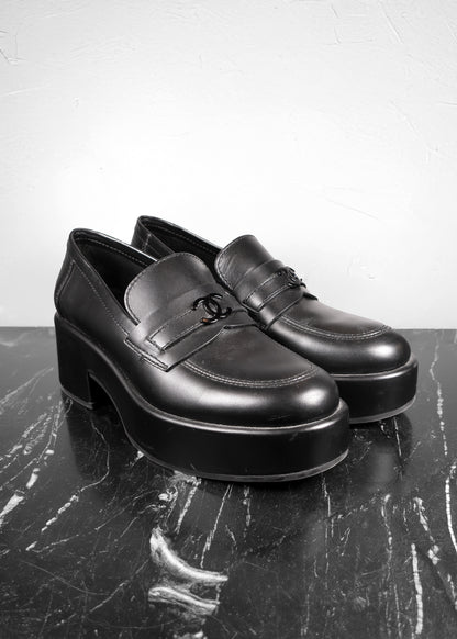 Chanel Calfskin CC Platform Loafers