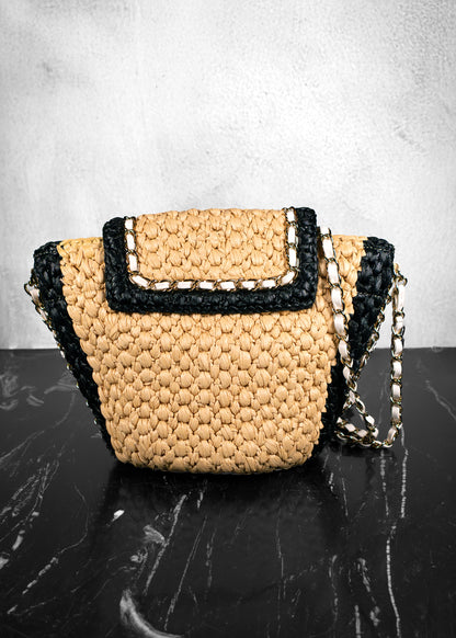 Chanel Raffia Flap Shoulder Bag