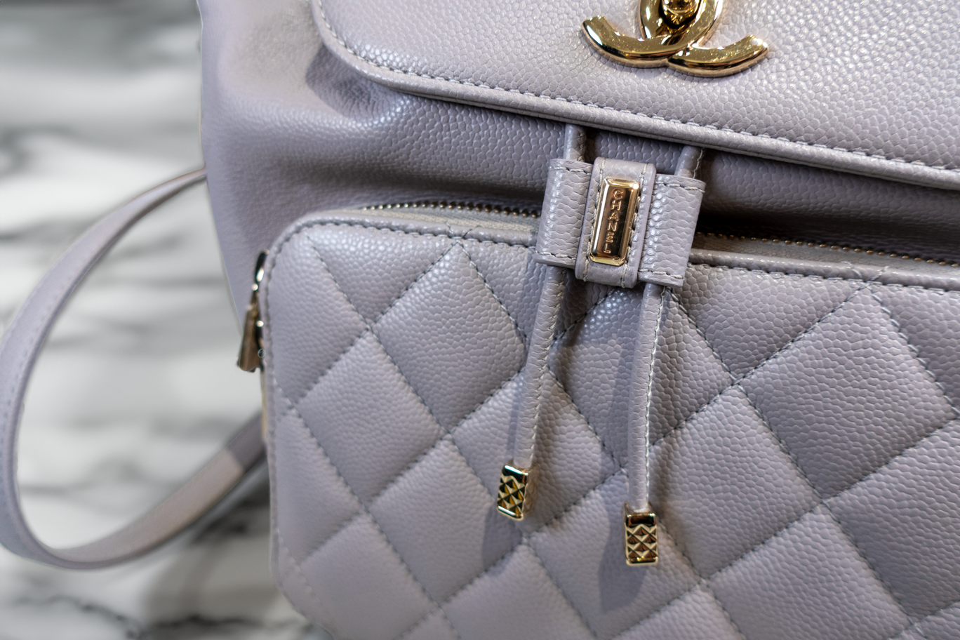 Chanel Grey Business Affinity Mini Backpack