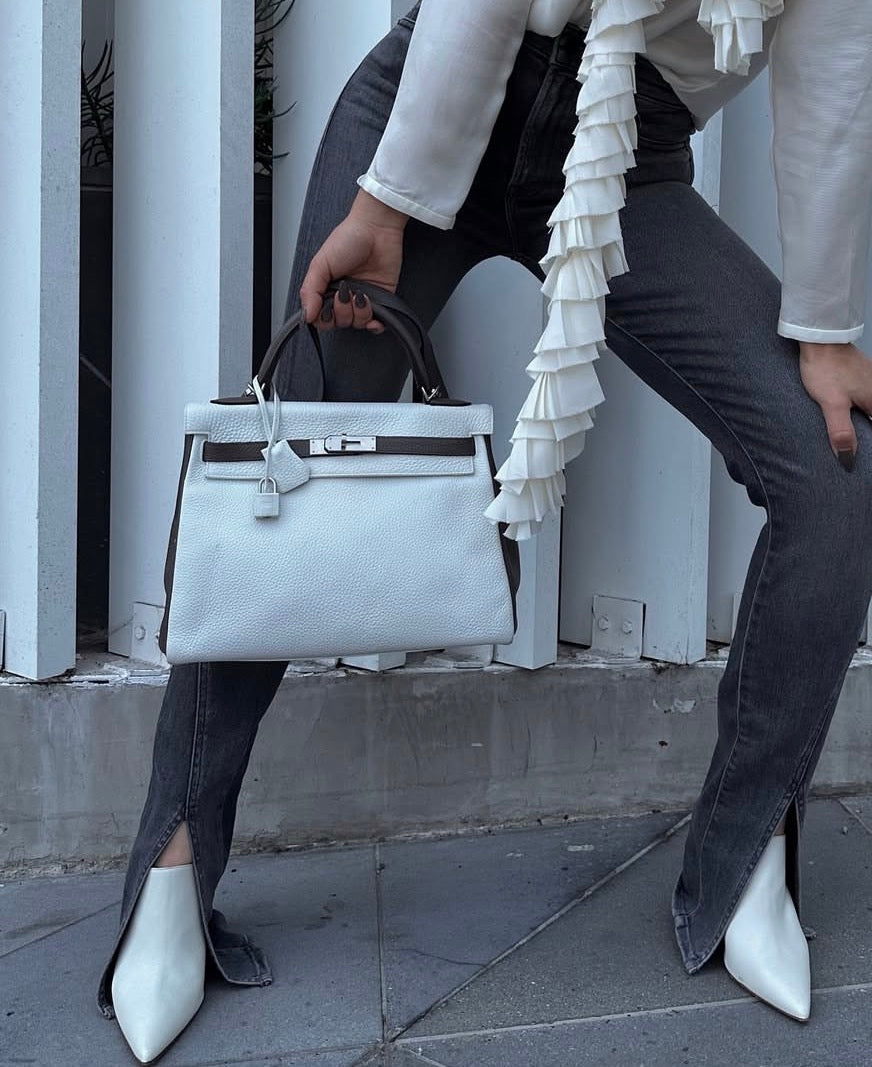 Hermès Custom Kelly 35 Leather Handbag