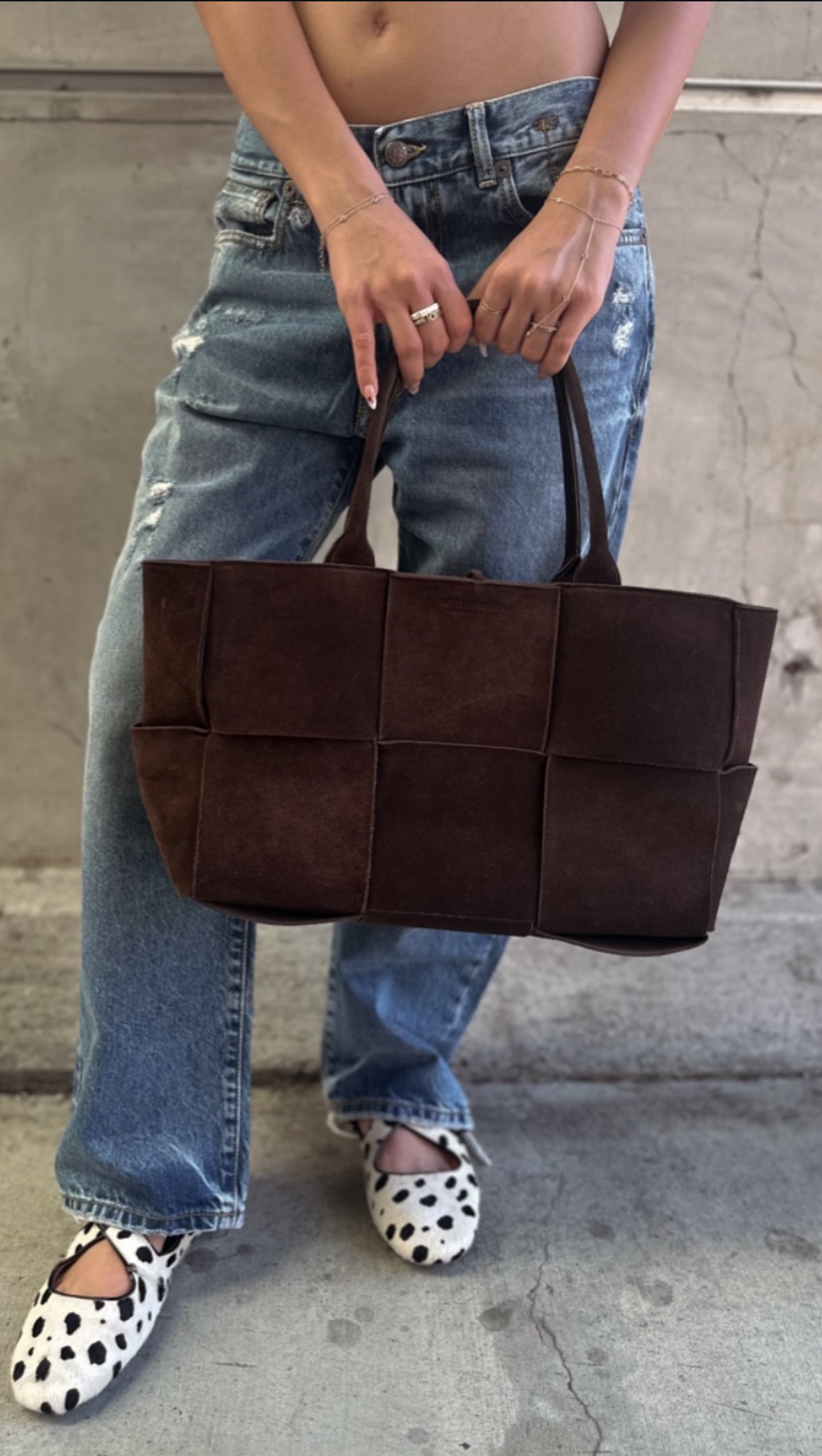 Bottega Veneta Suede Arco Maxi Tote