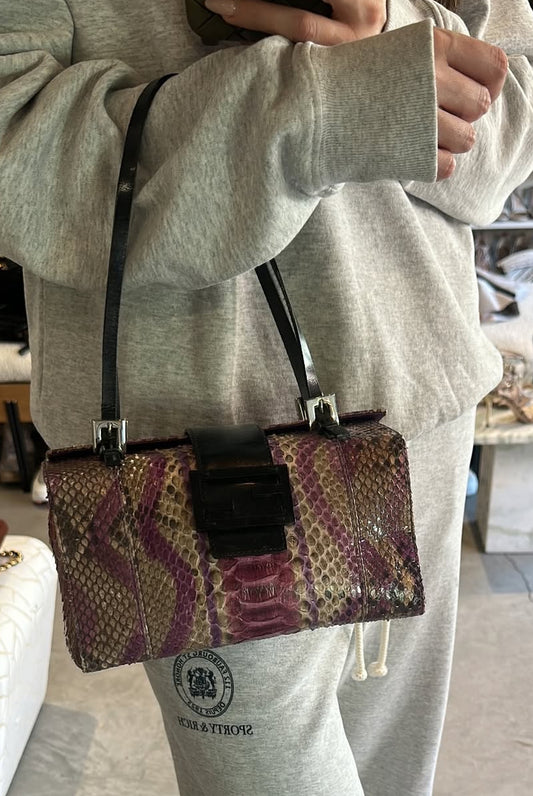Fendi Multicolor Python Box Bag