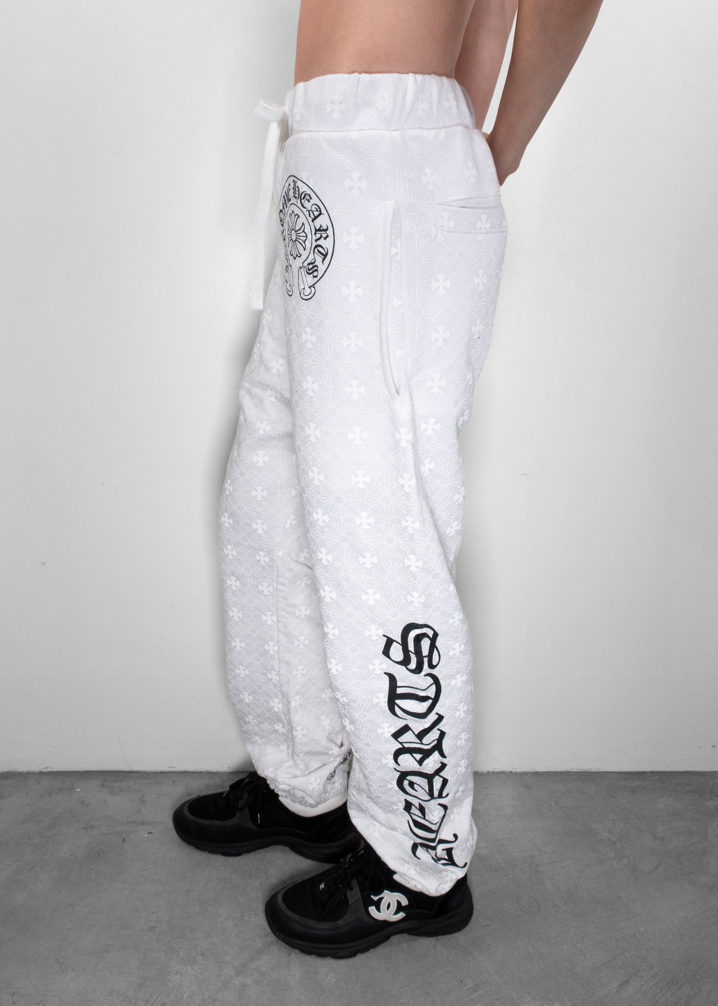 Chrome Hearts White Printed Joggers