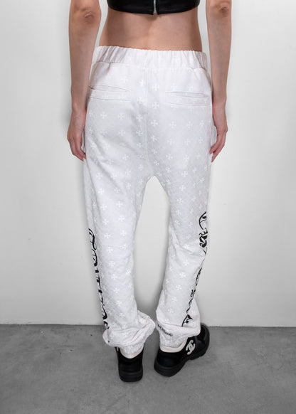Chrome Hearts White Printed Joggers