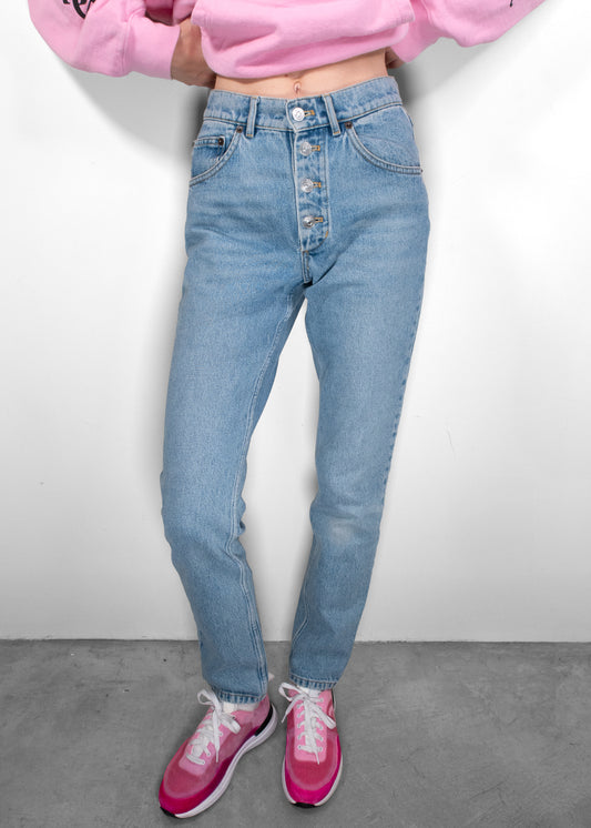 Balenciaga Blue High Rise Skinny Jeans