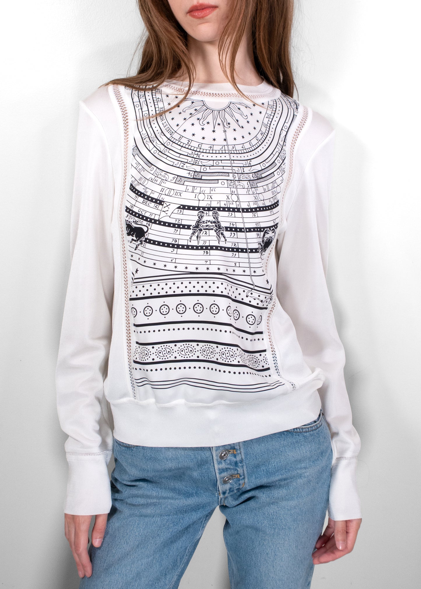 Hermès Silk Printed Sweatshirt