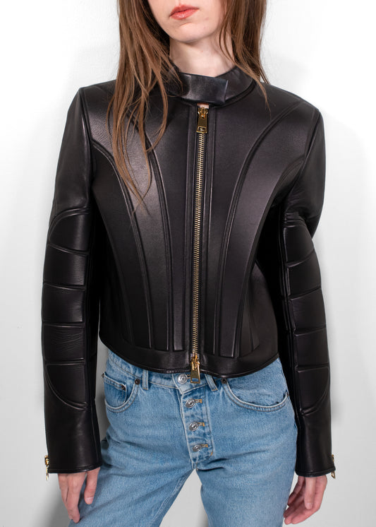Bottega Veneta Cropped Leather Jacket