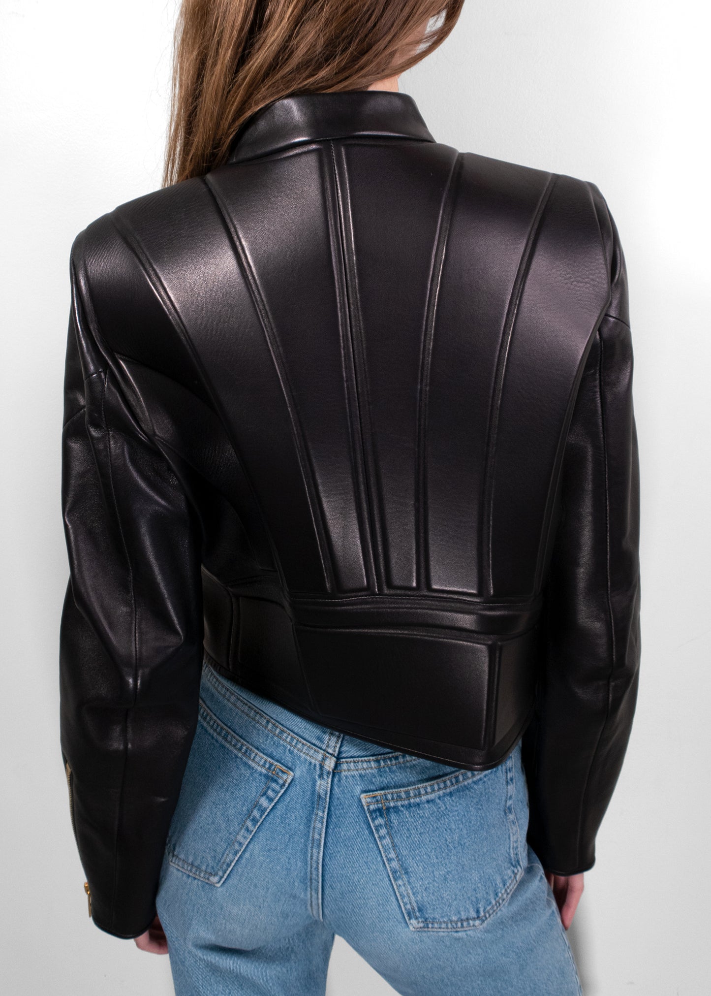 Bottega Veneta Cropped Leather Jacket