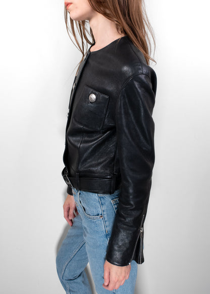 Celine Eddie Lamb Leather Biker Jacket