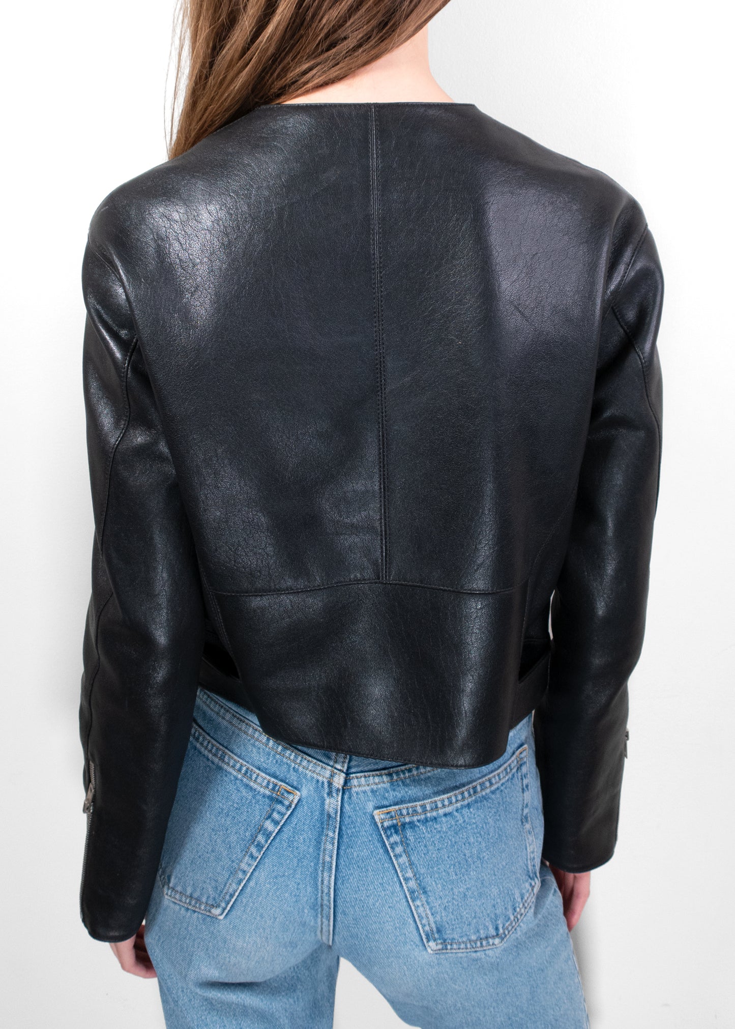 Celine Eddie Lamb Leather Biker Jacket