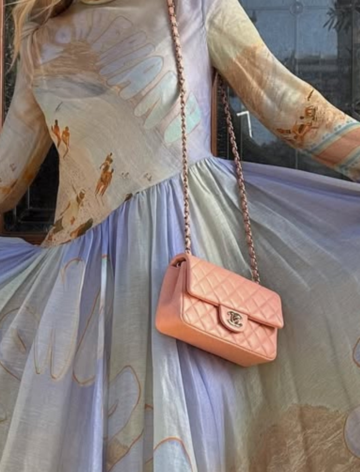 Chanel Lambskin Quilted Mini Rectangular Flap Bag