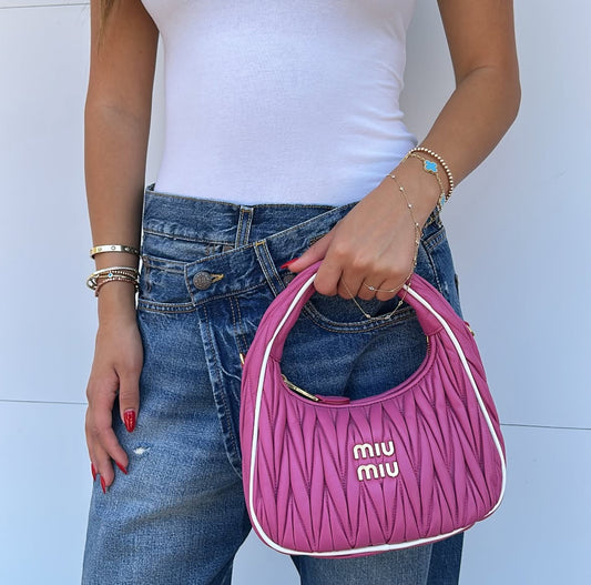 Miu Miu Wander Matelassé Tote Bag