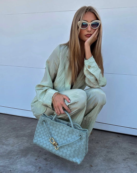 Bottega Veneta Small Andiamo Intrecciato Leather Shoulder Bag