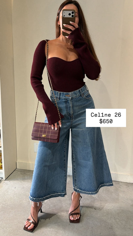 Celine Cropped Frayed Jeans Size 26