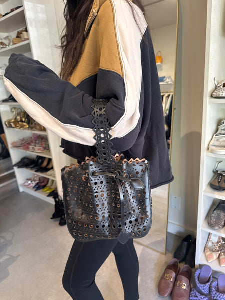 Alaïa Black Rose Marie Bag