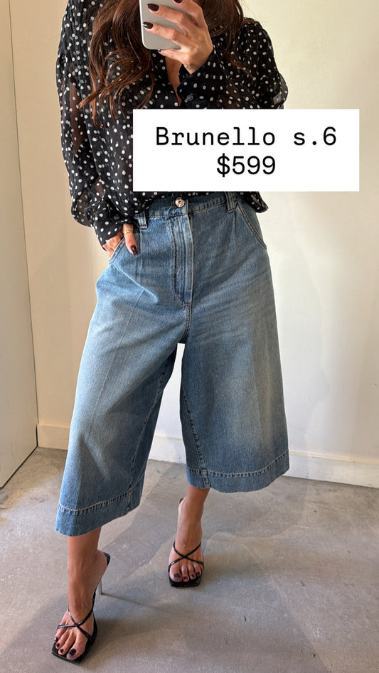 Brunello Cucinelli Denim Long Shorts Size 6