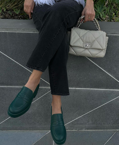 Chanel Lambskin Quilted Large Chanel 19 Flap Grey Shoulder Bag