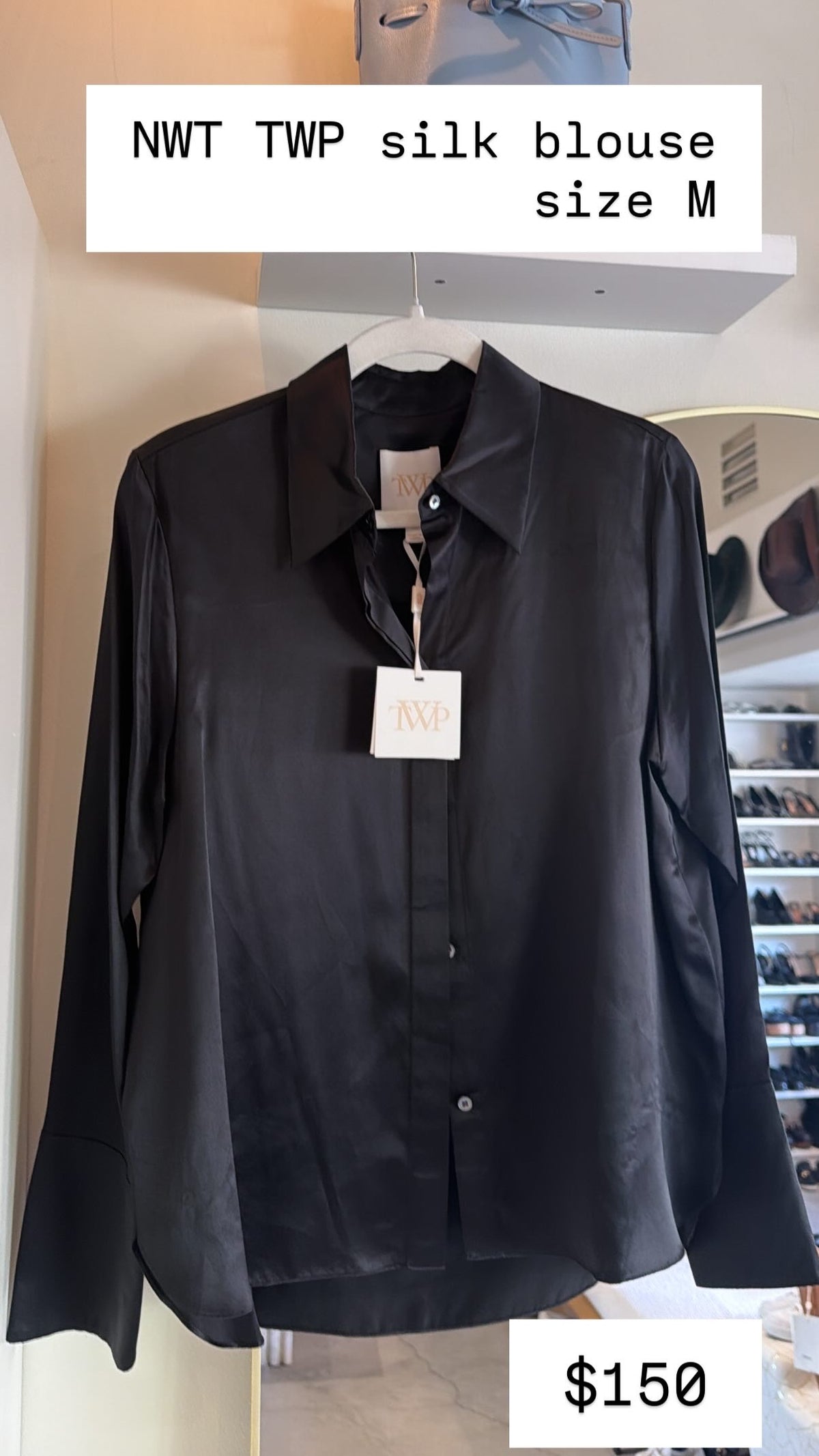 Twp Black Object Of Affection Shirt  Detail Size  M Nwt