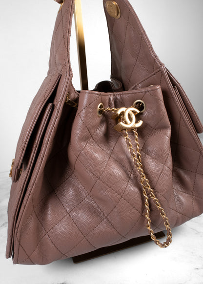 Chanel Mauve 25 Small Caviar Leather Handbag