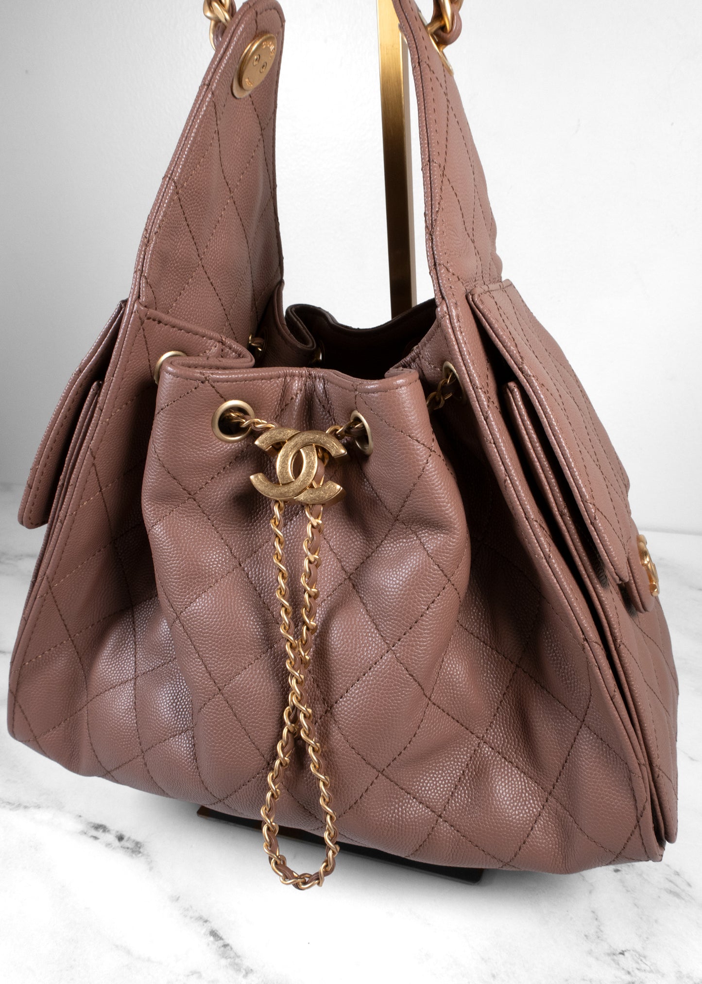 Chanel Mauve 25 Small Caviar Leather Handbag