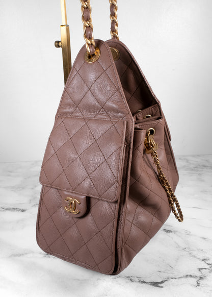 Chanel Mauve 25 Small Caviar Leather Handbag