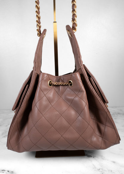 Chanel Mauve 25 Small Caviar Leather Handbag