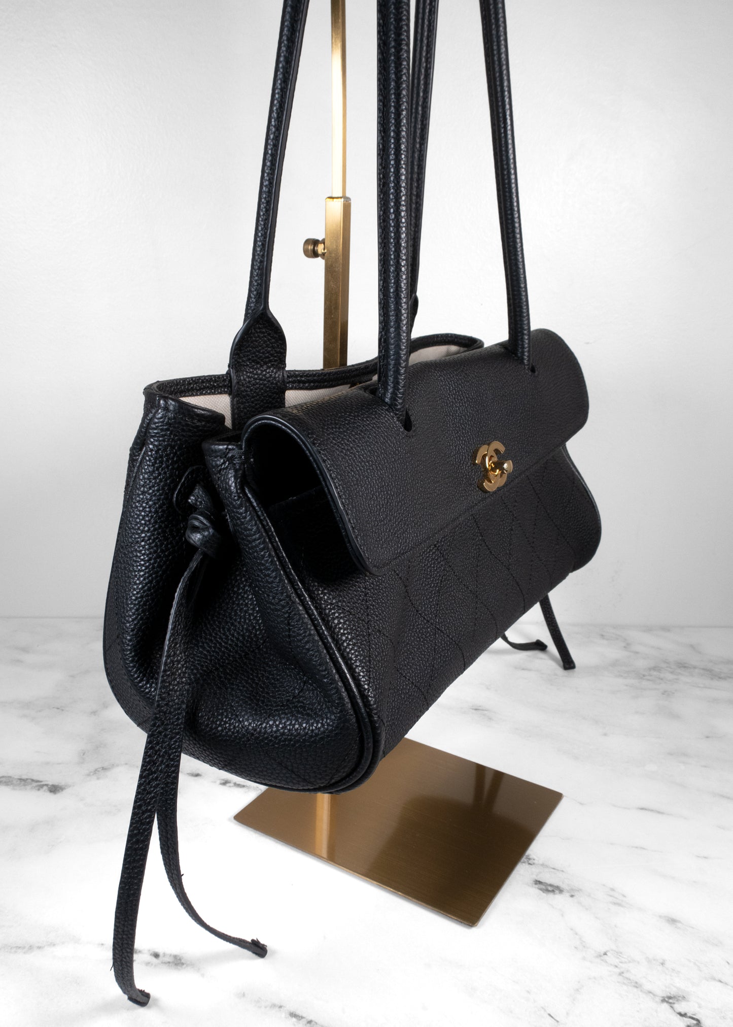 Chanel Neo Executive Caviar Leather Tote Shoulder Bag