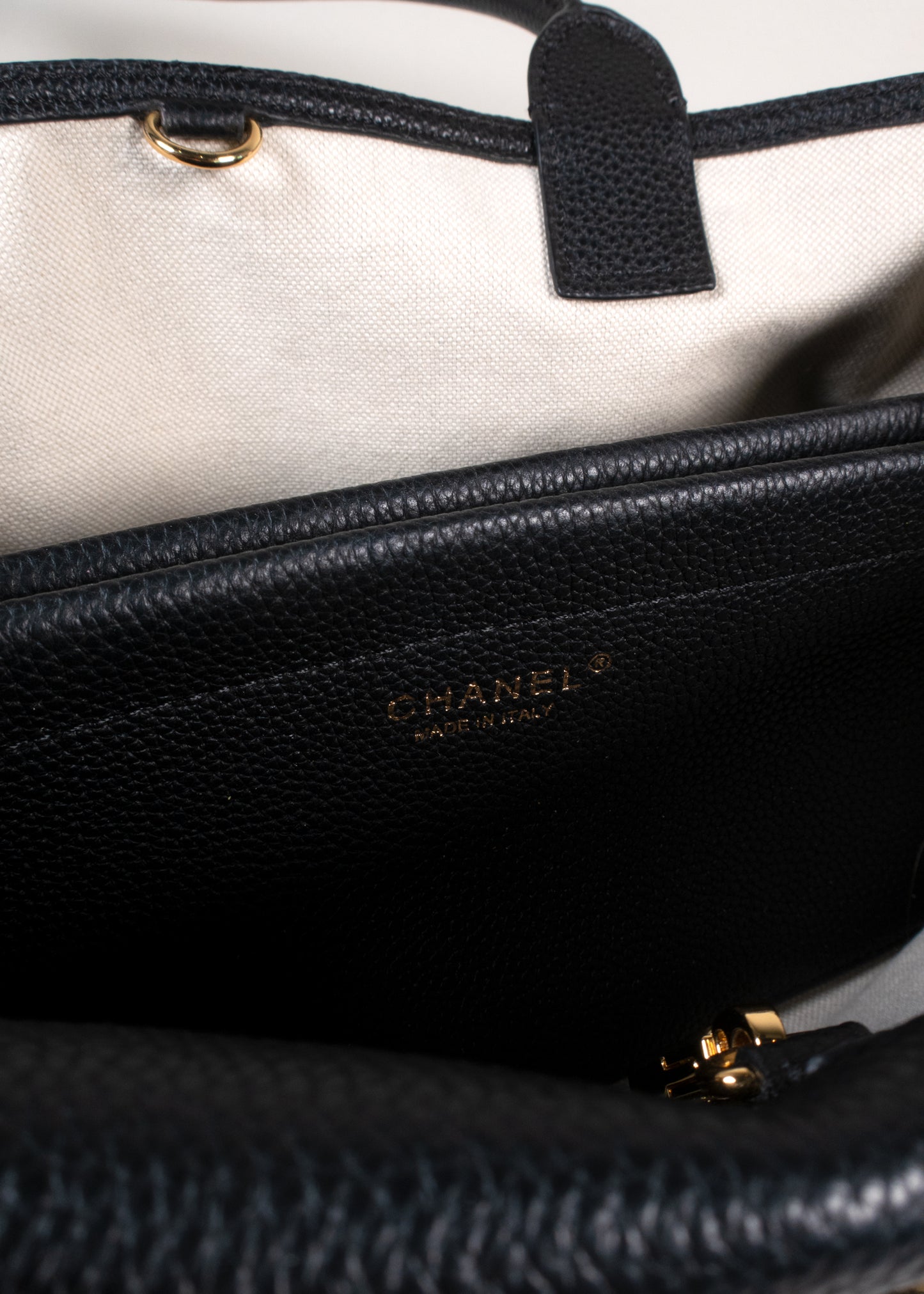 Chanel Neo Executive Caviar Leather Tote Shoulder Bag