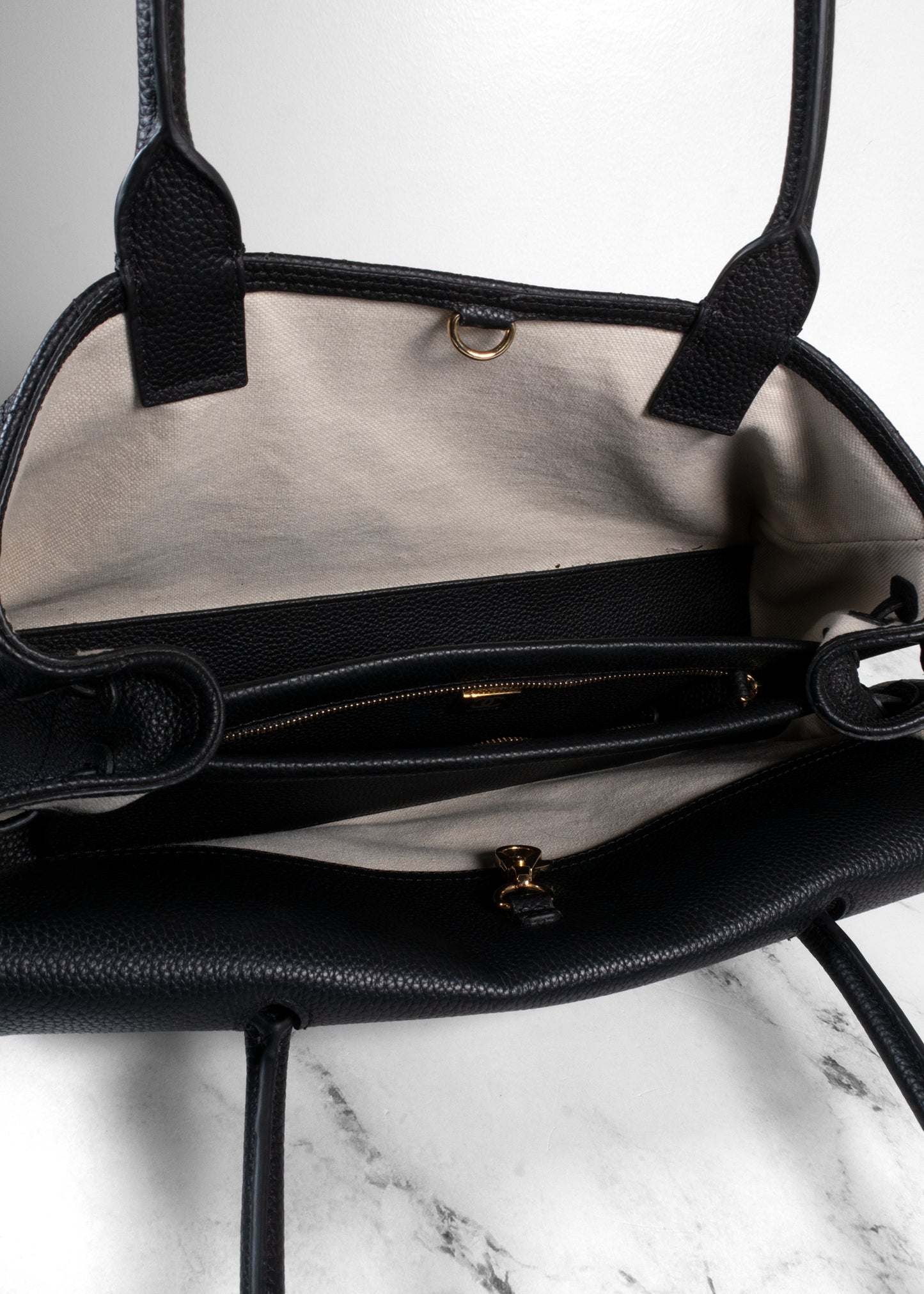 Chanel Neo Executive Caviar Leather Tote Shoulder Bag