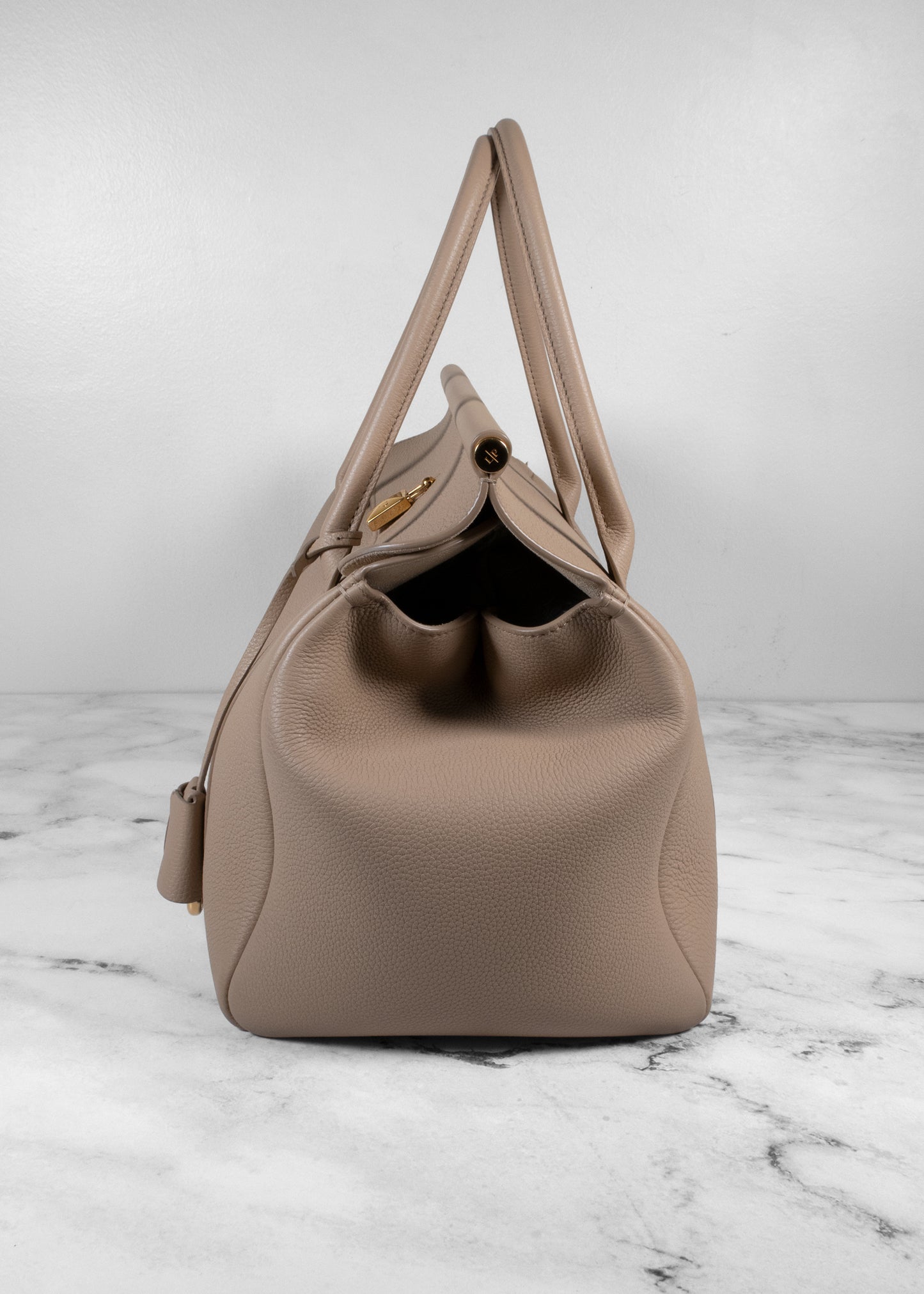 Loro Piana Extra Pocket L 27 Leather Top Handle Bag